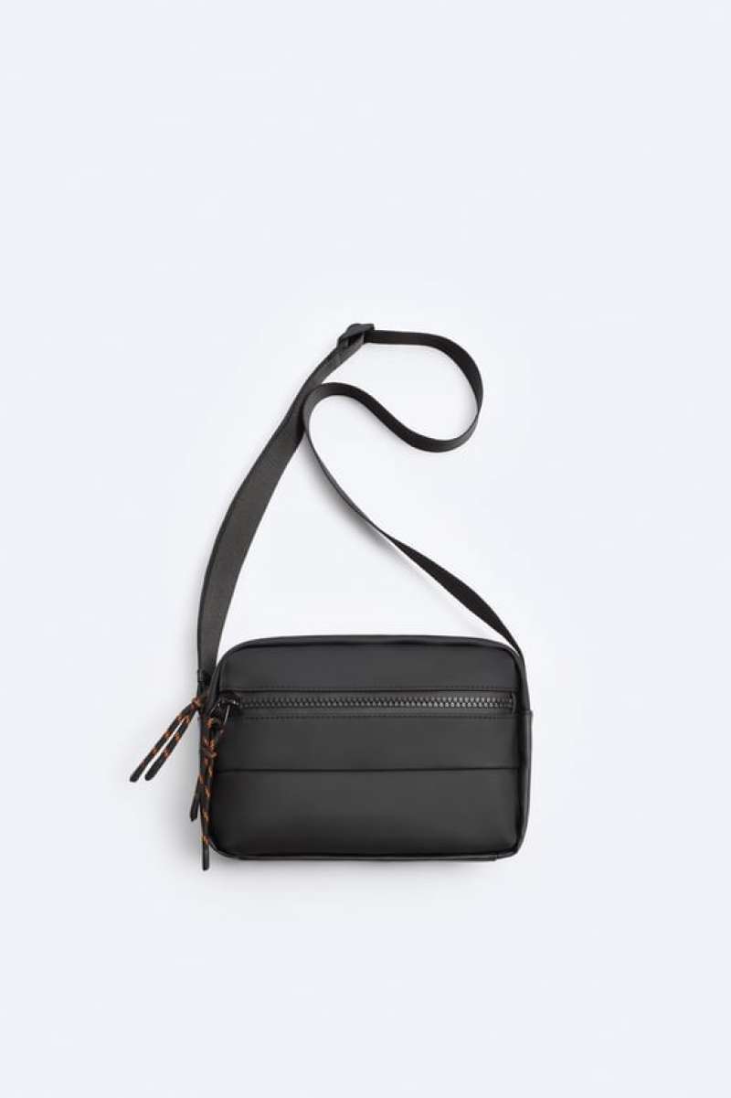 Jual ZARA MAN ORIGINAL STORE 100 RUBBERISED CROSSBODY BAG di