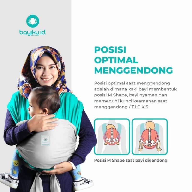 Promo Termurah Bayiku.Id Geos Gendongan Kaos Bayi 2in1 Instant