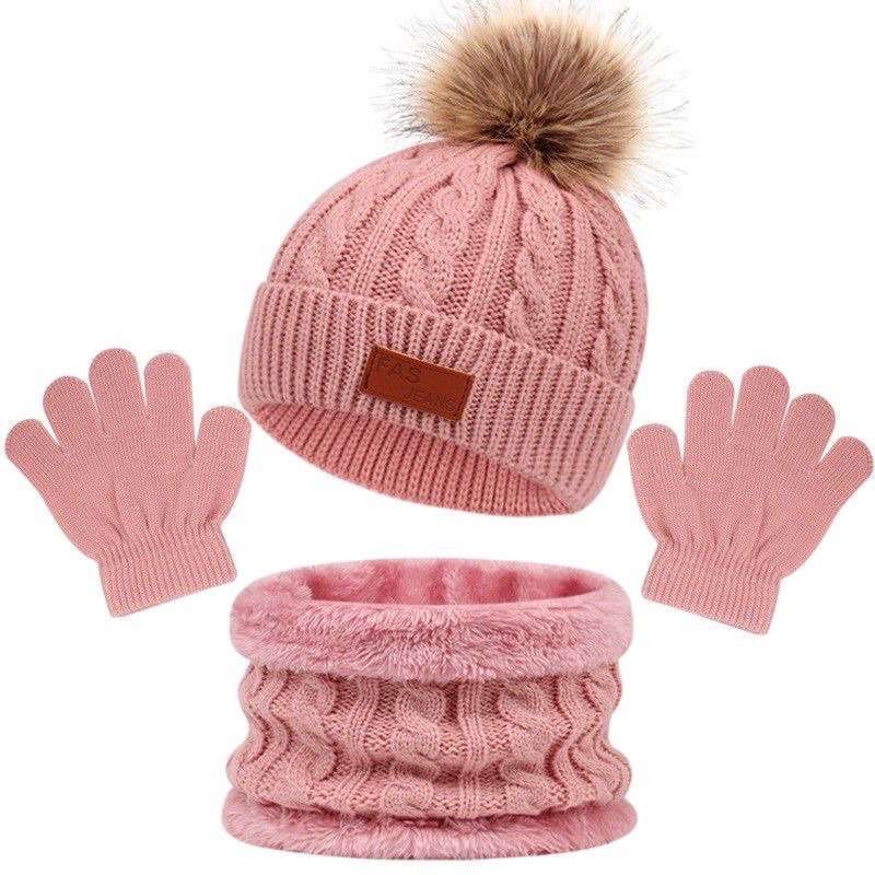 Promo Topi Scarf Gloves Set Anak Musim Dingin Winter Diskon 20% Di