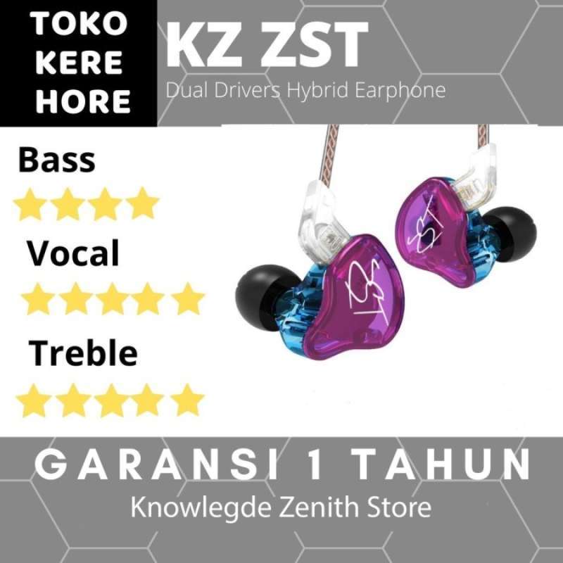 Jual IEM Knowledge Zenith KZ ZST Hybrid with Mic di Seller