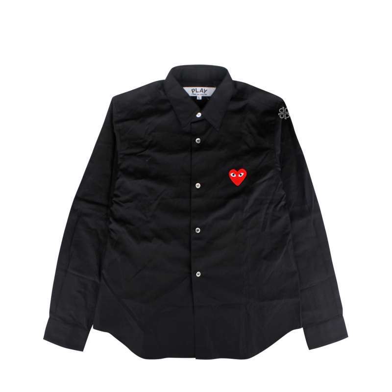 Baju Pria Comme des Garcons Play Red Heart Shirt Play Men