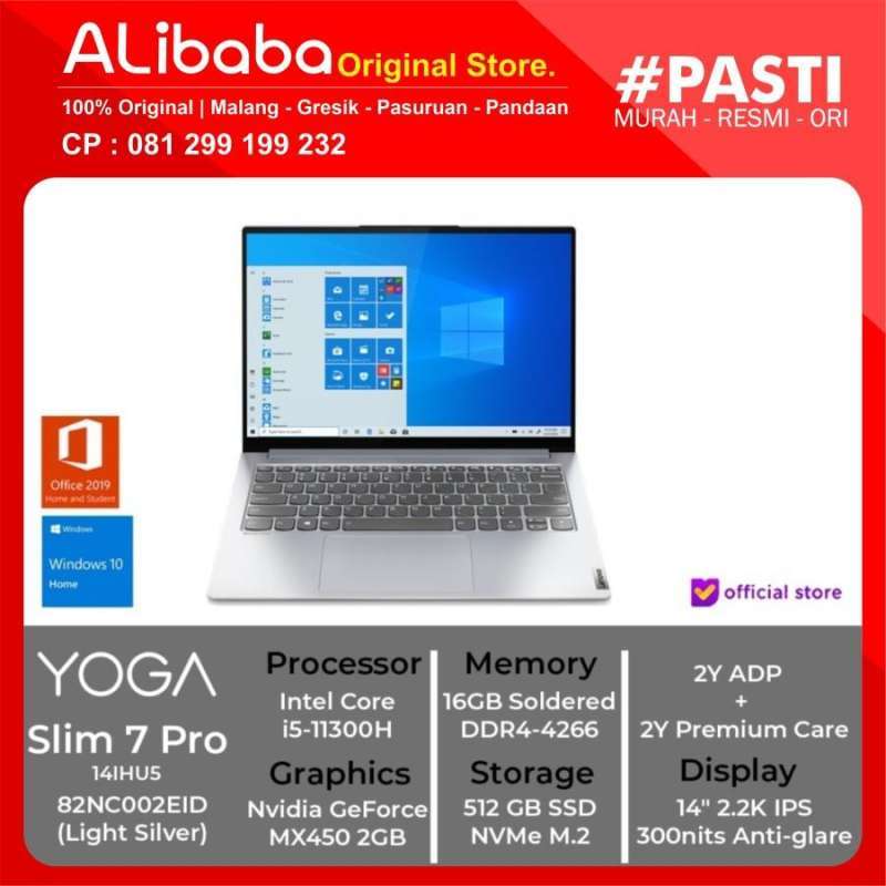 LENOVO YOGA Slim Pro 14IHU5-82NC002EID CORE I5-11300H 16GB/512GB