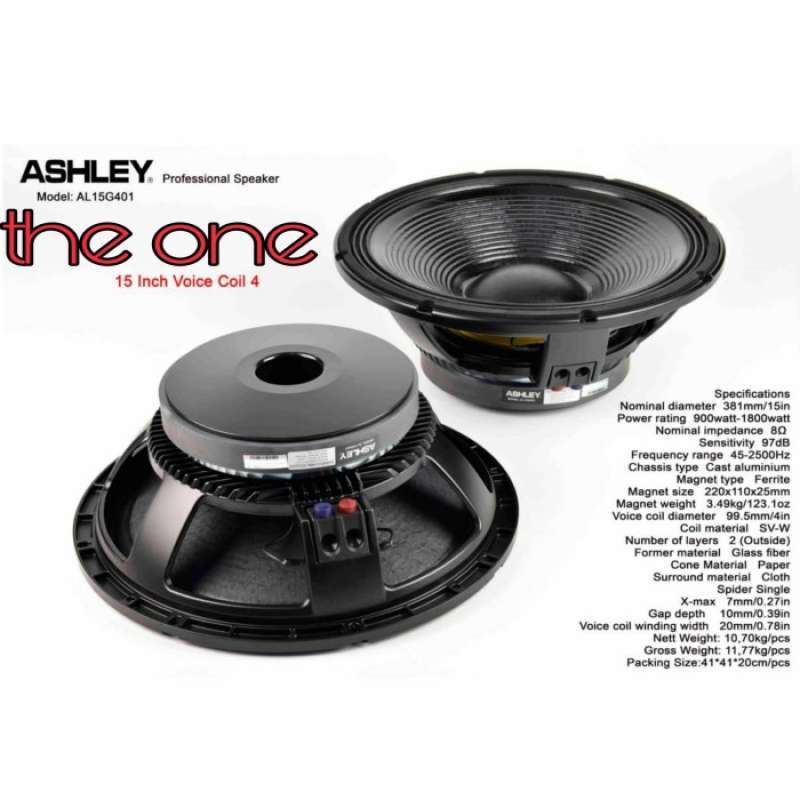 Speaker ashley discount 15 inch subwoofer
