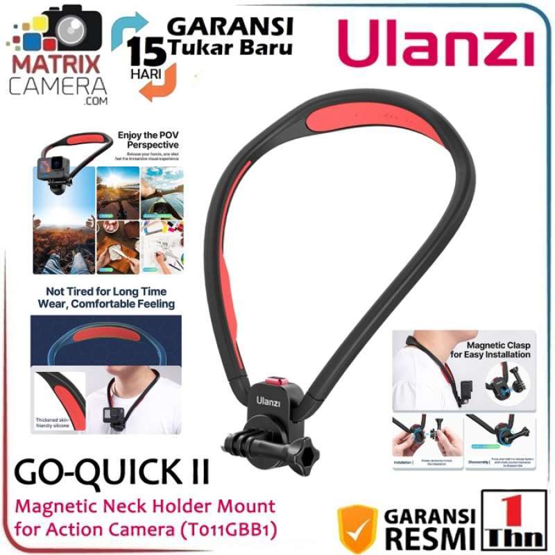 Ulanzi Go-Quick II Magnetic Neck Holder Mount for Action Cameras