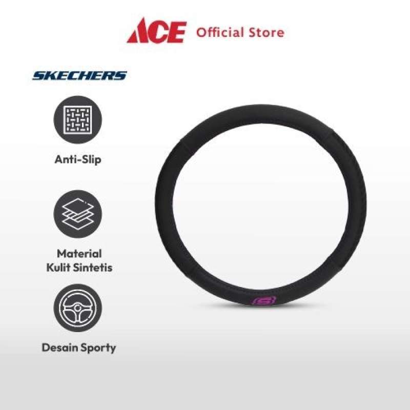 Promo Ace Skechers Sarung Stir Mobil Knit Series Hitam Terbaru