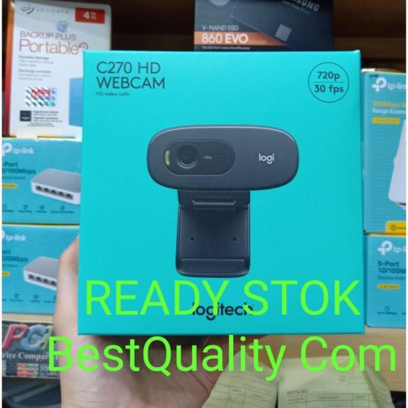 Promo Logitech webcam C270. C 270. C 270 HD Hitam Diskon 23 di