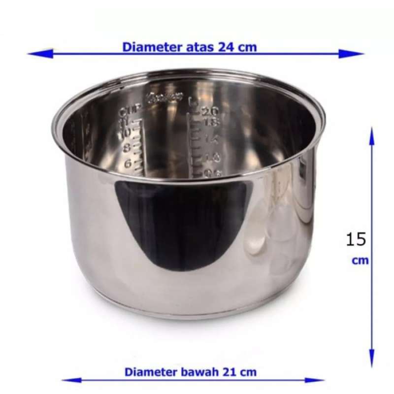Rice cooker hotsell panci stainless steel