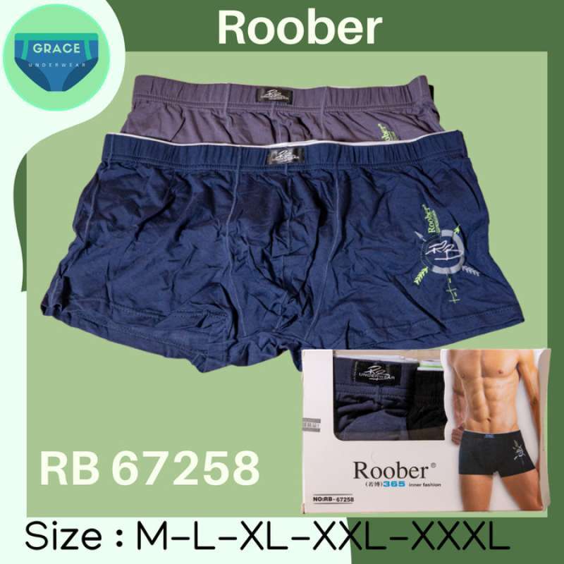 Jual Celana Boxer Pria Roober Import RB 67258 ISI-2 PCS - XXXL di