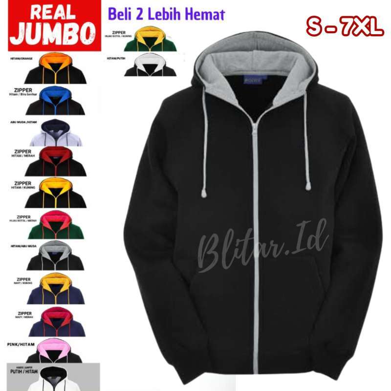 Jual Jaket Sweater Hoodie Resleting Pria Wanita Distro Zipper Polos Switer Bahan Fleece Tebal Distro Size L Xl Xxl Xxxl Xxxxxl Xxxxxxl Oversize Cewek Cowok Di Seller Blitar.id Gandusari Kab. Blitar