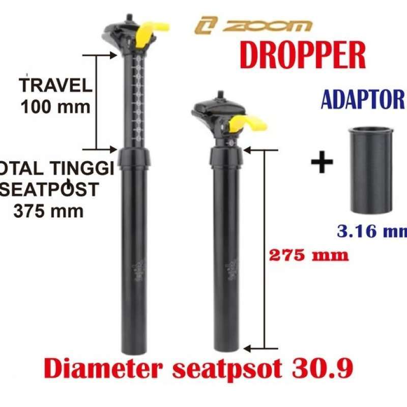 Dropper seatpost cheap zoom