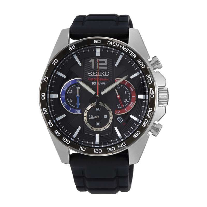 Promo Jam Tangan Pria Seiko Chronograph SSB347P1 Neo Sport Black