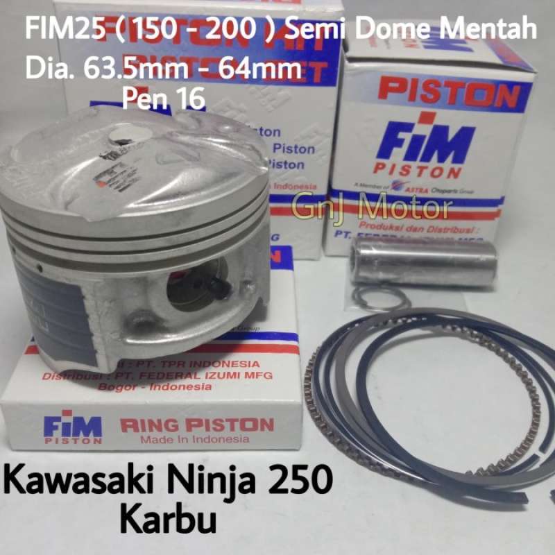 Jual Piston Kit Fim Ninja 250 Karbu Pin 16 Ukr 63.5 Os200 64mm