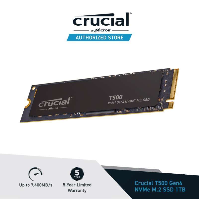 Crucial T500 2TB Internal SSD PCIe Gen 4x4 NVMe M.2 with Heatsink