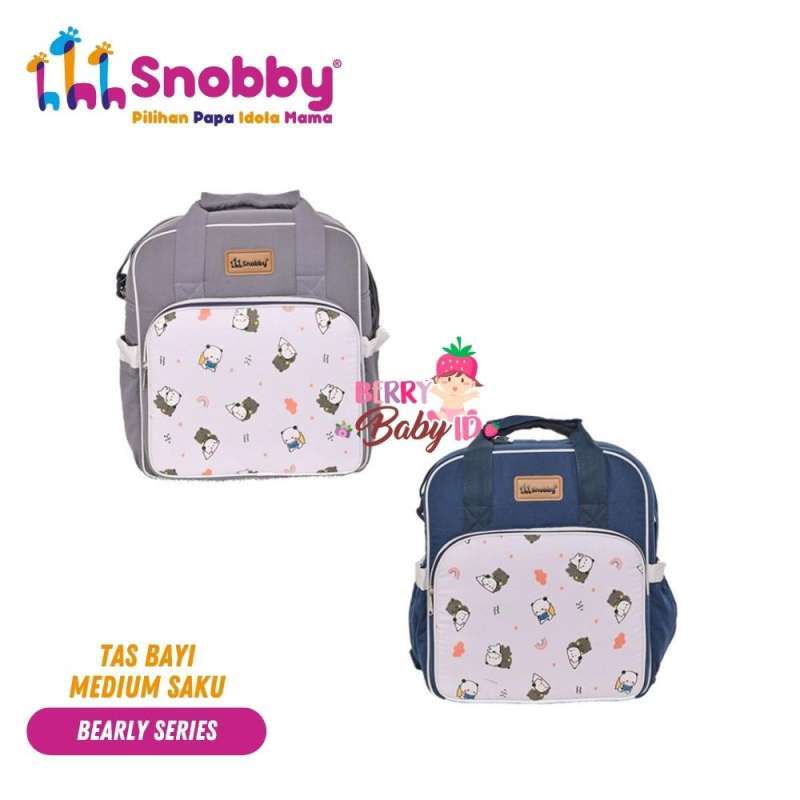 Snobby Tas Ransel Medium Saku Print Backpack Diaper Bag Multifungsi