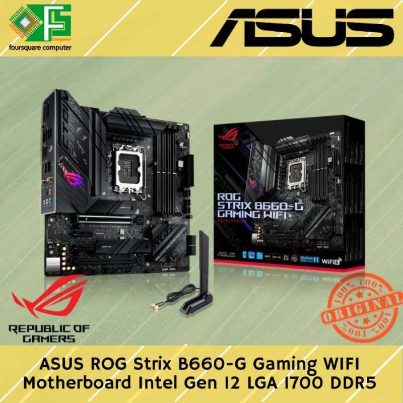 Motherboard ASUS ROG B660-G Gaming WIFI MB Intel Gen 12 LGA 1700 MATX