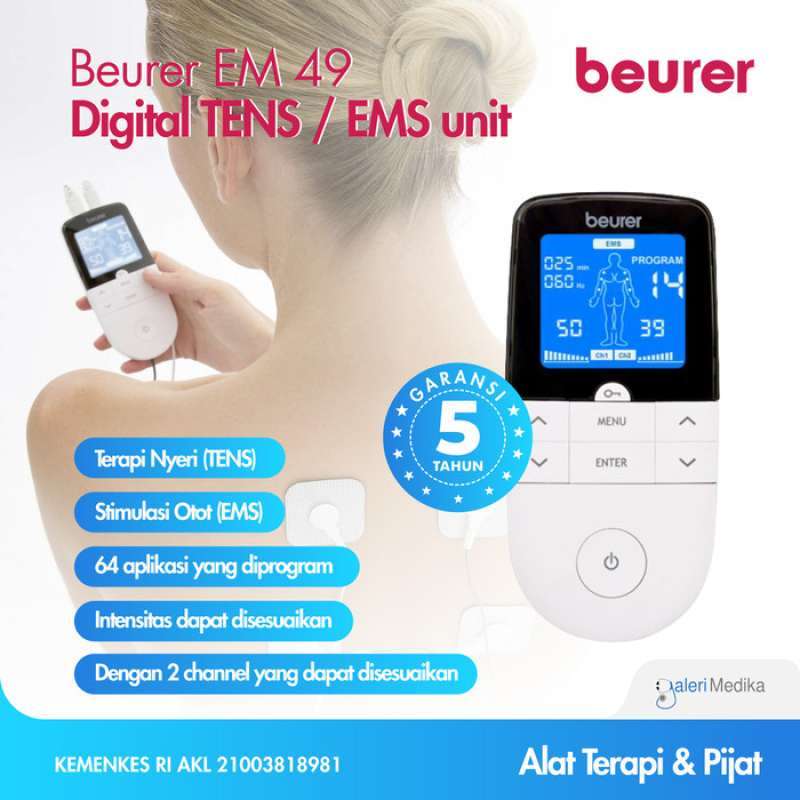 Promo Beurer EM49 / EM 49 Alat Stimulasi Saraf 2 Channel Diskon 33% di  Seller Himama Store - Kali Abang Tengah, Kota Bekasi