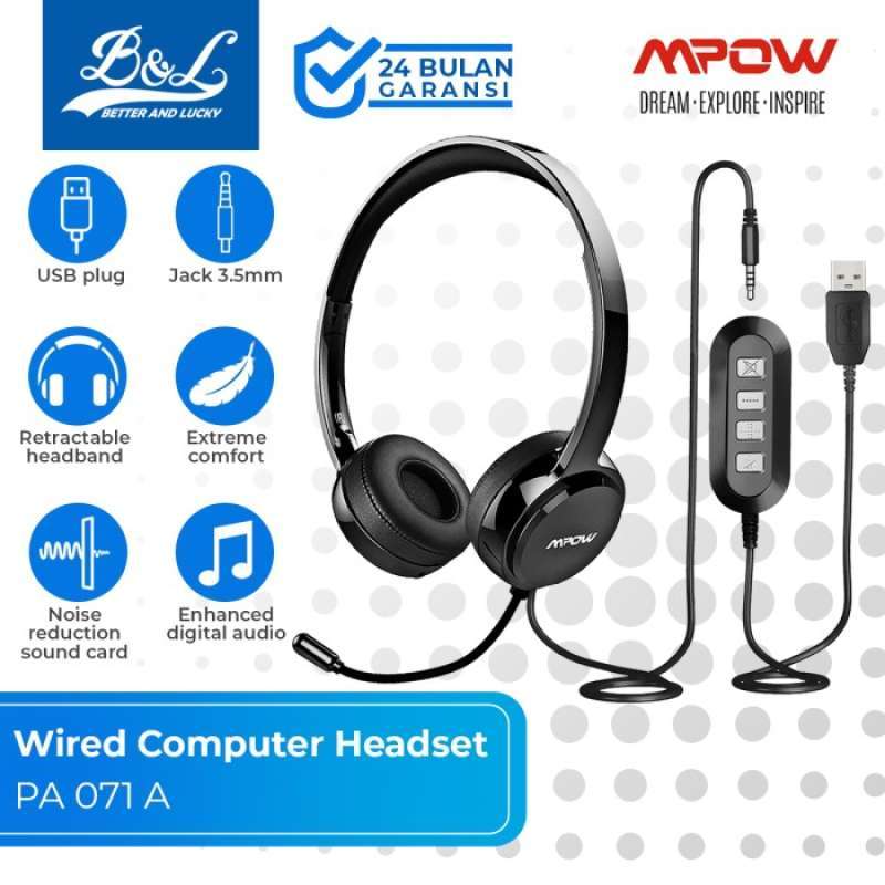 Mpow 071 usb clearance computer headset