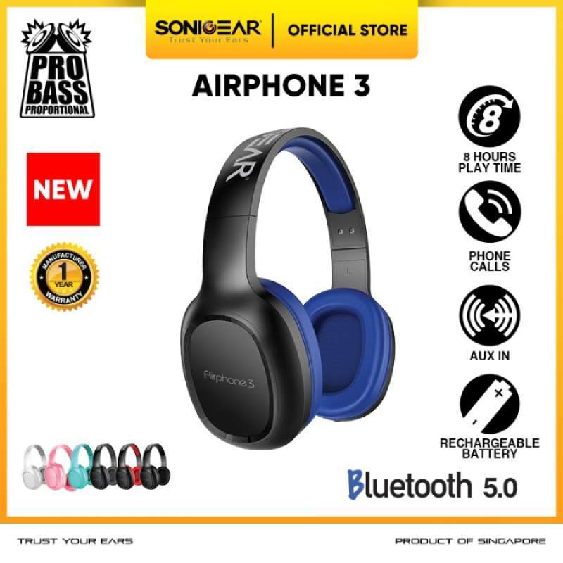 Sonicgear airphone 2025 3 bluetooth headphones