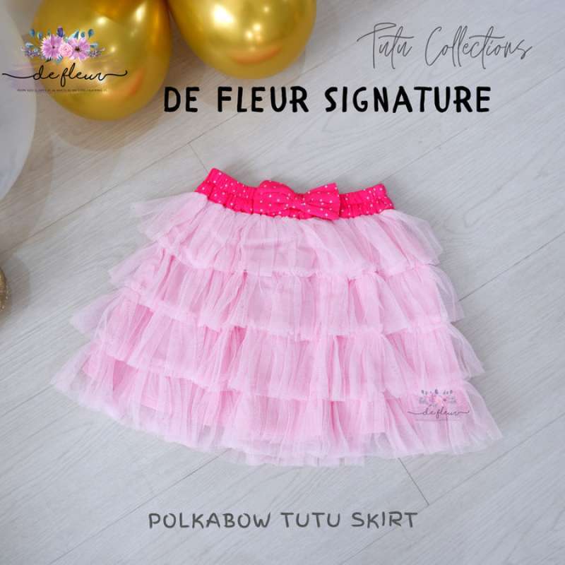 Jual Rok Tutu Anak Polkabow Girl Tutu Skirt Pink BLUSH PINK 4