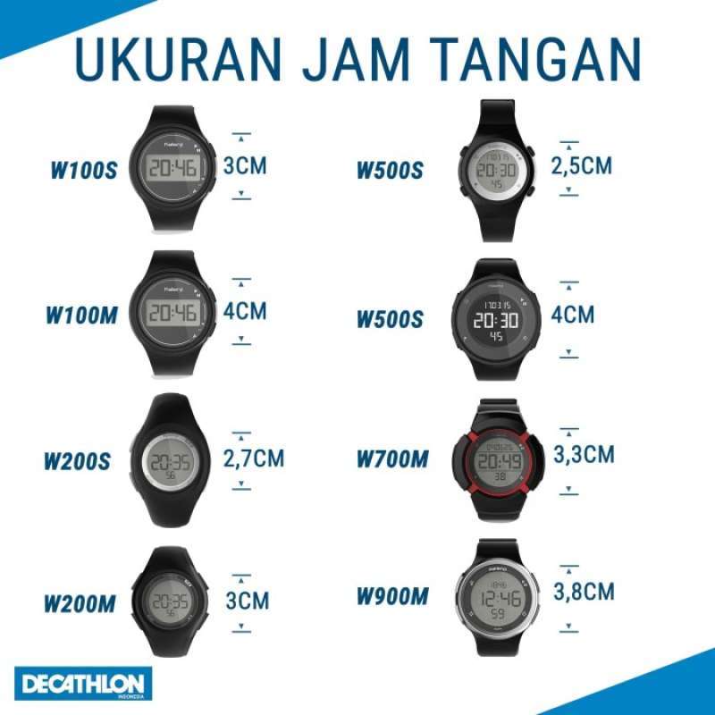 Promo Decathlon Kalenji Watch W200 S Black 1372382 Terlaris