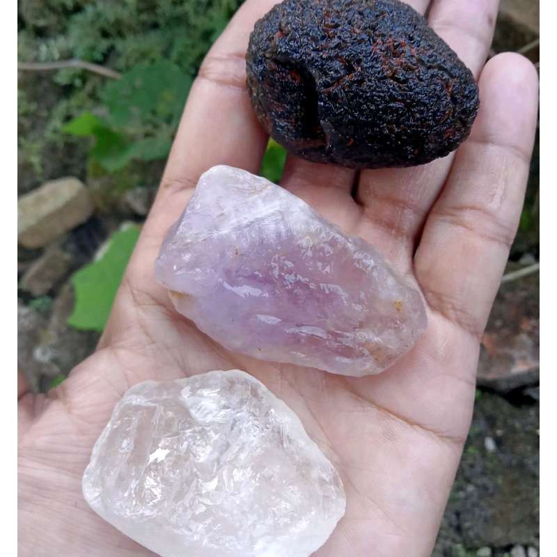 Jual ✓ Paket Batu Kecubung - Es / Ungu / Asap ( Rough / Bahan Batu Permata  Natural ) di Seller Allen-Shop - Purus, Kota Padang | Blibli
