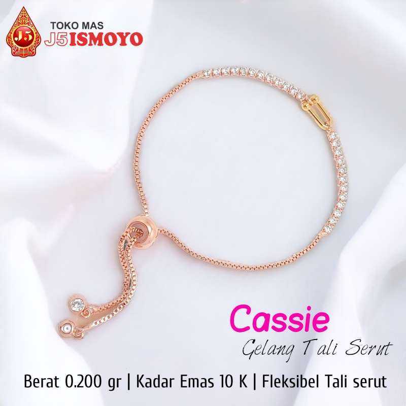 Gelang Tali Serut Kombinasi Emas Cassie J5 Ismoyo