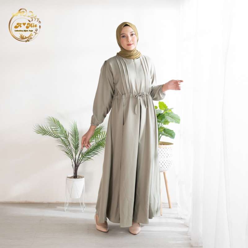 Gamis Melia Varian Baru Midi Dress Korean Style Mini Dress Polos Basic Dress Hijab Casual Best Seller Fashion Muslim Gamis Anak Remaja