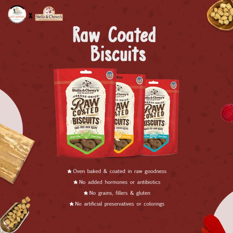 Promo Stella Chewy s Raw Coated Biscuits Dog Treats Makanan