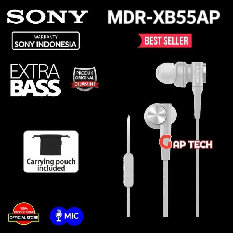 SONY MDR XB55AP XB 55AP XB 55 AP EXTRA BASS EARPHONES WITH MIC XIONSTORE