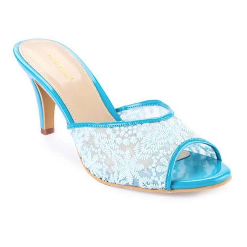 Light Blue Blue Peep Toe Platform Heels Marelli Sandal Heels