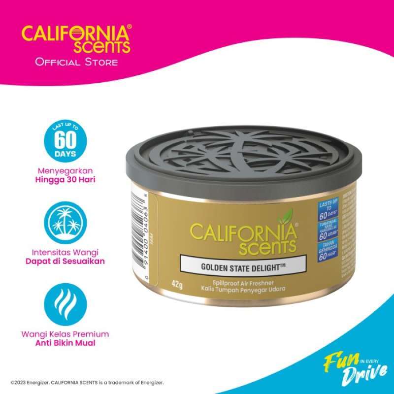 California Car Scents - Spill Proof Can Air Freshener - Bubblegum
