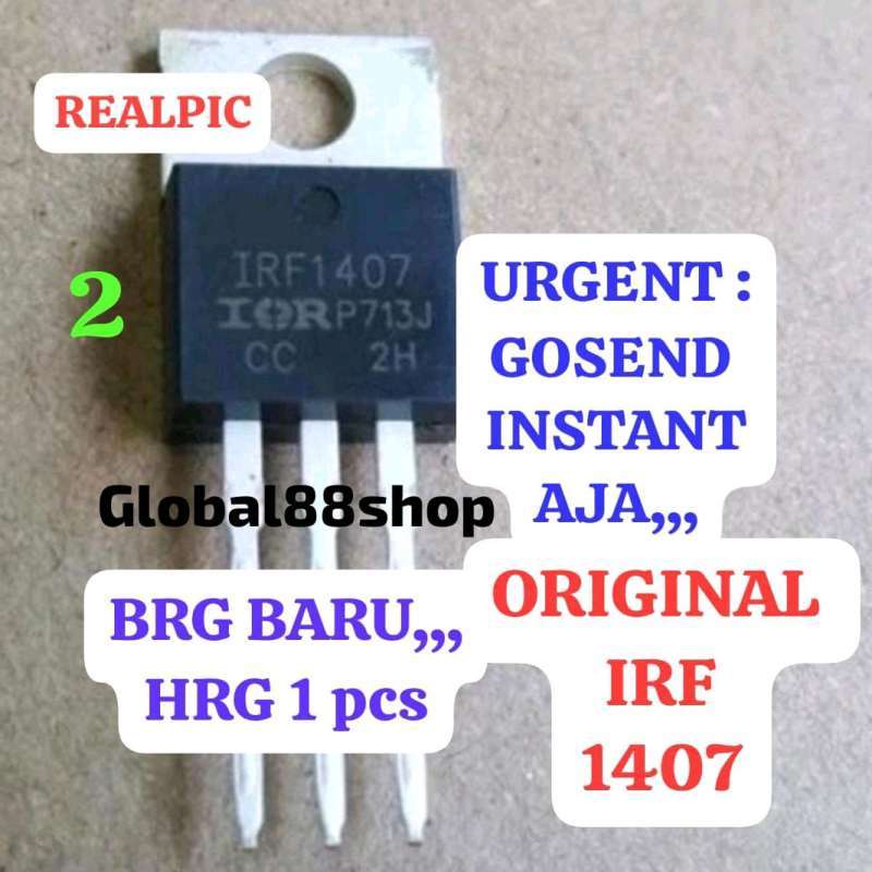 Original Genuine IRF1407PBF TO-220 N Channel 75V/130A In-Line MOSFET Original Genuine IRF1407PBF TO-220 N Channel 75V/130A In-Line MOSFET