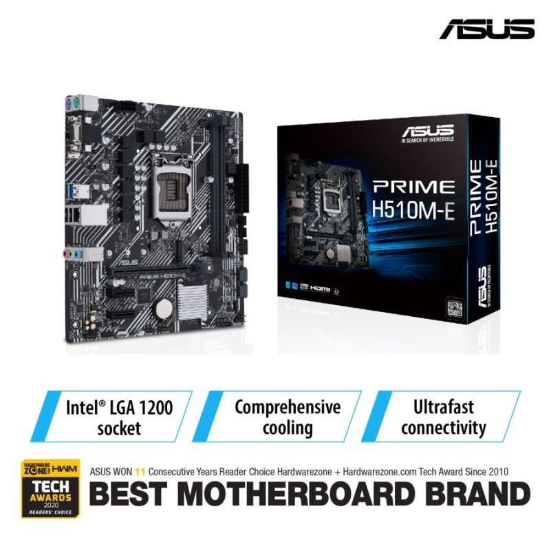 ASUS PRIME H510M-E Intel H510 LGA 1200 Micro ATX Motherboard