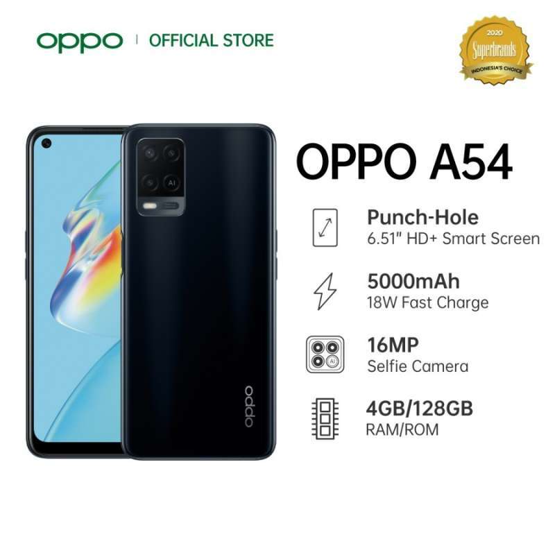 Oppo Mobile Oppo Kamera Selfie 16mp OPPO A54 RAM 4GB 128GB CRYSTAL