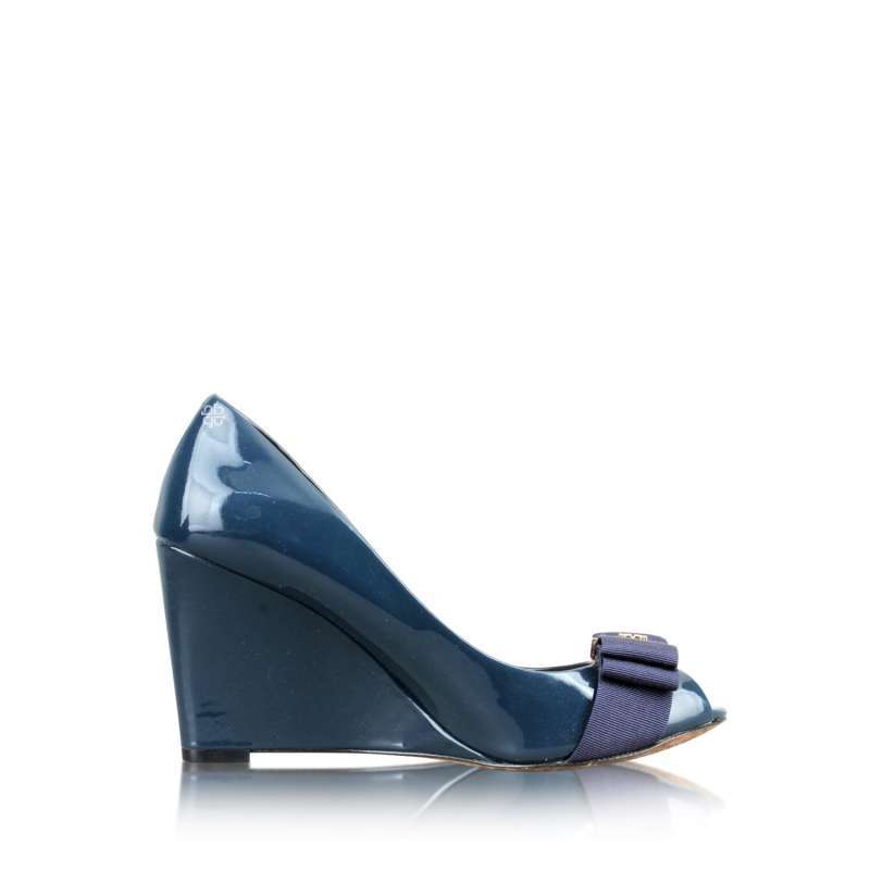 Tory burch navy blue wedges outlet