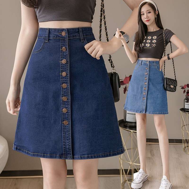 Rok hotsell jeans midi