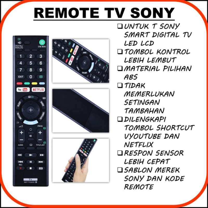 Jual Remote Remot Tv Sony Bravia Smart Tv Youtube Original Kode