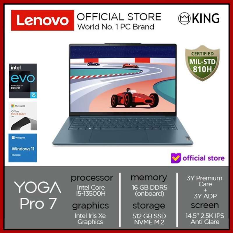 Jual Lenovo Yoga Pro 7 09id [i5-13500h/ U-iris-xe/ 512ssd/ 16gb