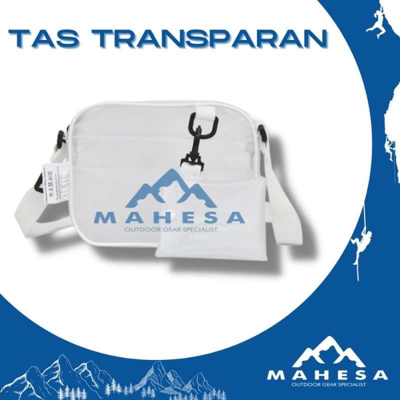Jual Tas Selempang Transparan 2 in 1 Slingbag Mika Bening di