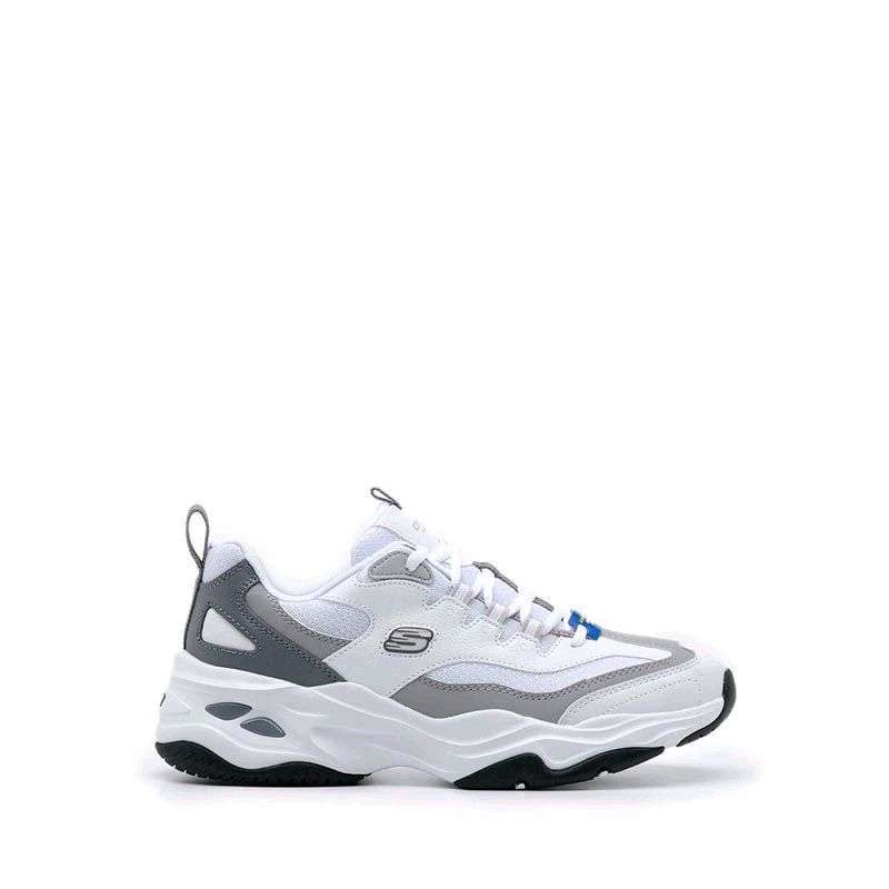 Jual Sepatu Sneakers Pria Skechers Dlites 4 White Original 45.5