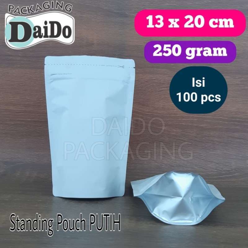 Jual Standing Pouch Super Aluminium Foil 250 Gram 13x20 Cm Kemasan Isi 100 Di Seller Huskar Store Kebon Kacang Kota Jakarta Pusat Blibli