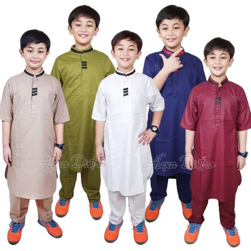 Jual Baju Koko Anak Cowok Turki Kurta Anak Laki Muslim Bahan