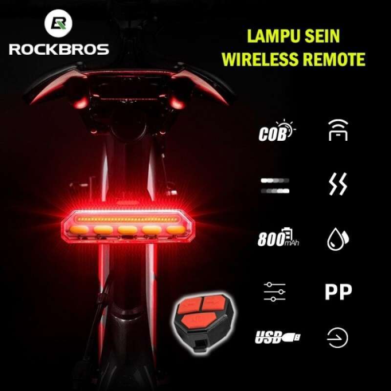 Jual rockbros vst wr30 lampu sein sepeda usb remote wireless