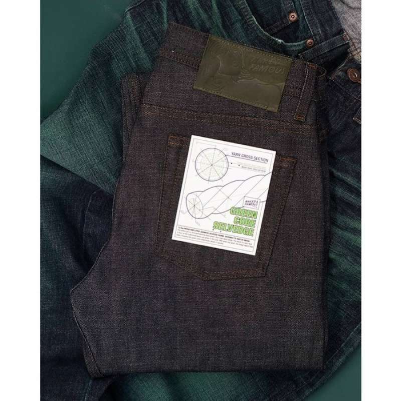Green core selvedge top