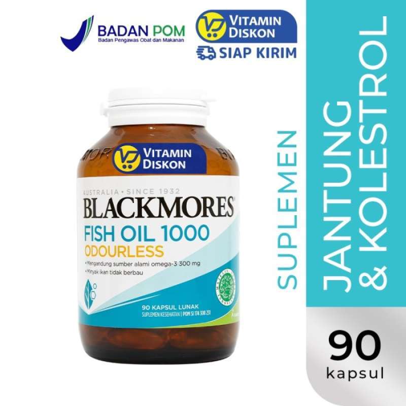 Jual Blackmores Odourless Fish Oil 1000 Bpom Kalbe 90 Caps Di Seller Zebaa Shop Wanasari Kab. Bekasi Blibli