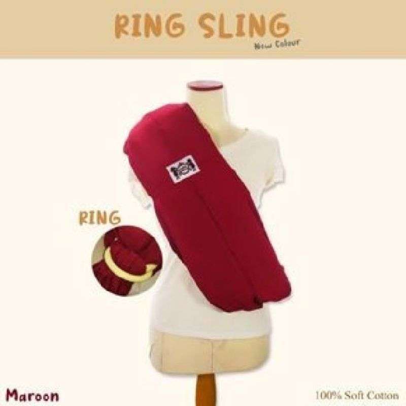 Jual Petite Mimi Ring Sling Polos Gendongan Bayi Maroon Di
