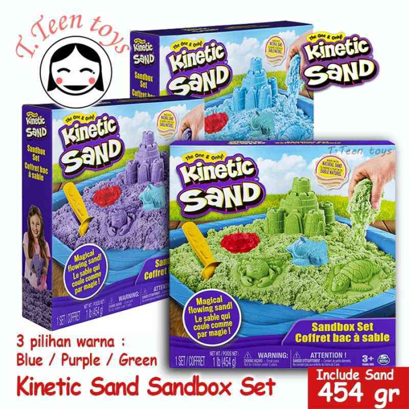 kinetic sand sandbox playset mainan pasir kinetik set box sensory play