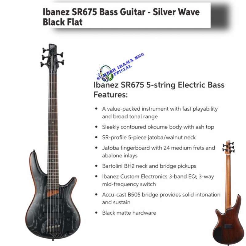 Jual Ibanez Sr675 Skf Ibanez Sr 675 Electric Bass 5 String di
