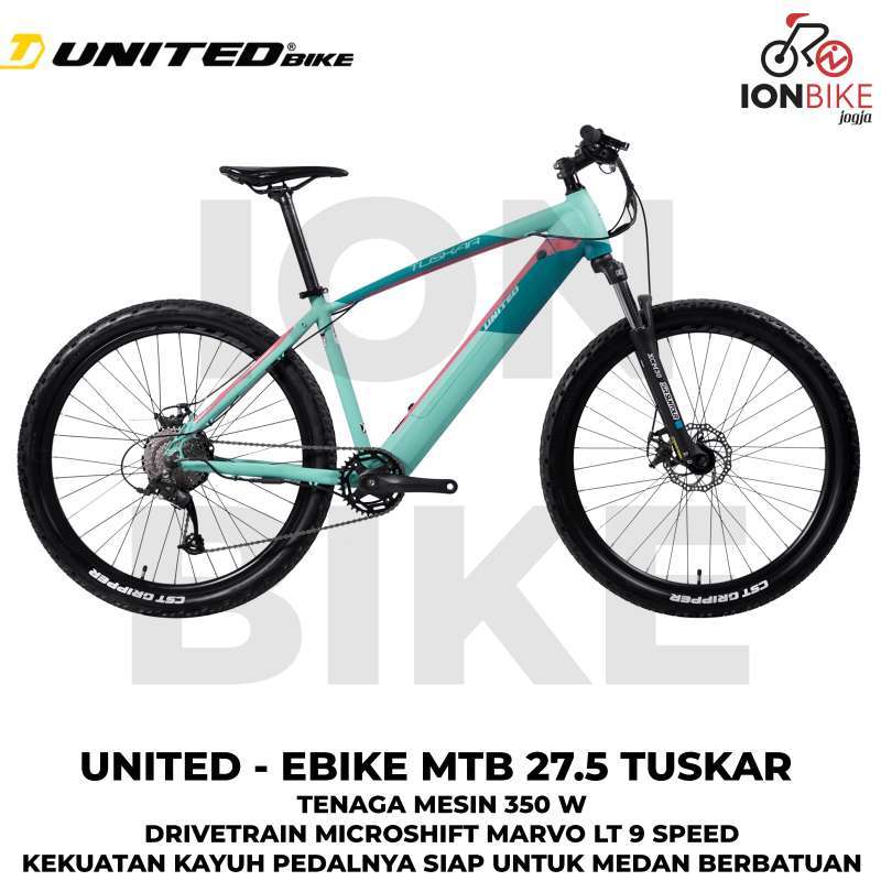 Jual Sepeda MTB 27.5 Elektrik United Tuskar E Bike Ebike 350W