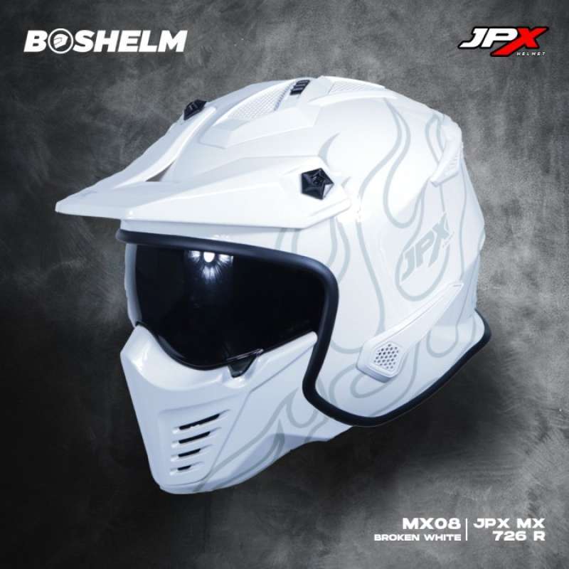 Promo Helm Cross Jpx Mx 726r Mx08 Broken White Helm Full Face Sni Diskon 32 Di Seller Garage Store Pondok Kacang Timur Kota Tangerang Selatan Blibli